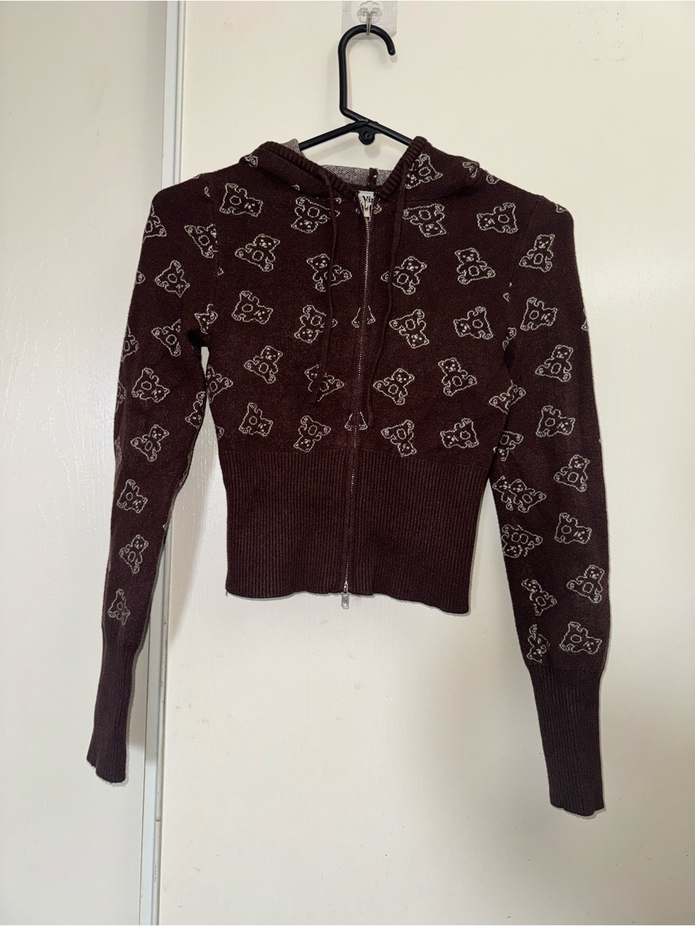 Vine and Valley Brown Knit Zip Hoodie